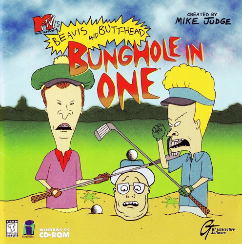 Cover art to the video game "Beavis and Butt-head Bunghole in One". [Formatted]