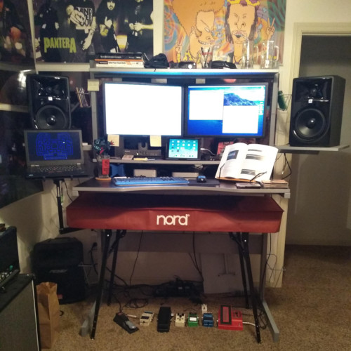 Music room desk and DAW. [Cropped/Formatted]