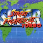 Original arcade marquee for Super Street Fighter II Turbo.