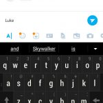 Accidentally typing "Luke" instead of "Like" on a cell phone and having word prediction respond with "and", "Skywalker", and "is".